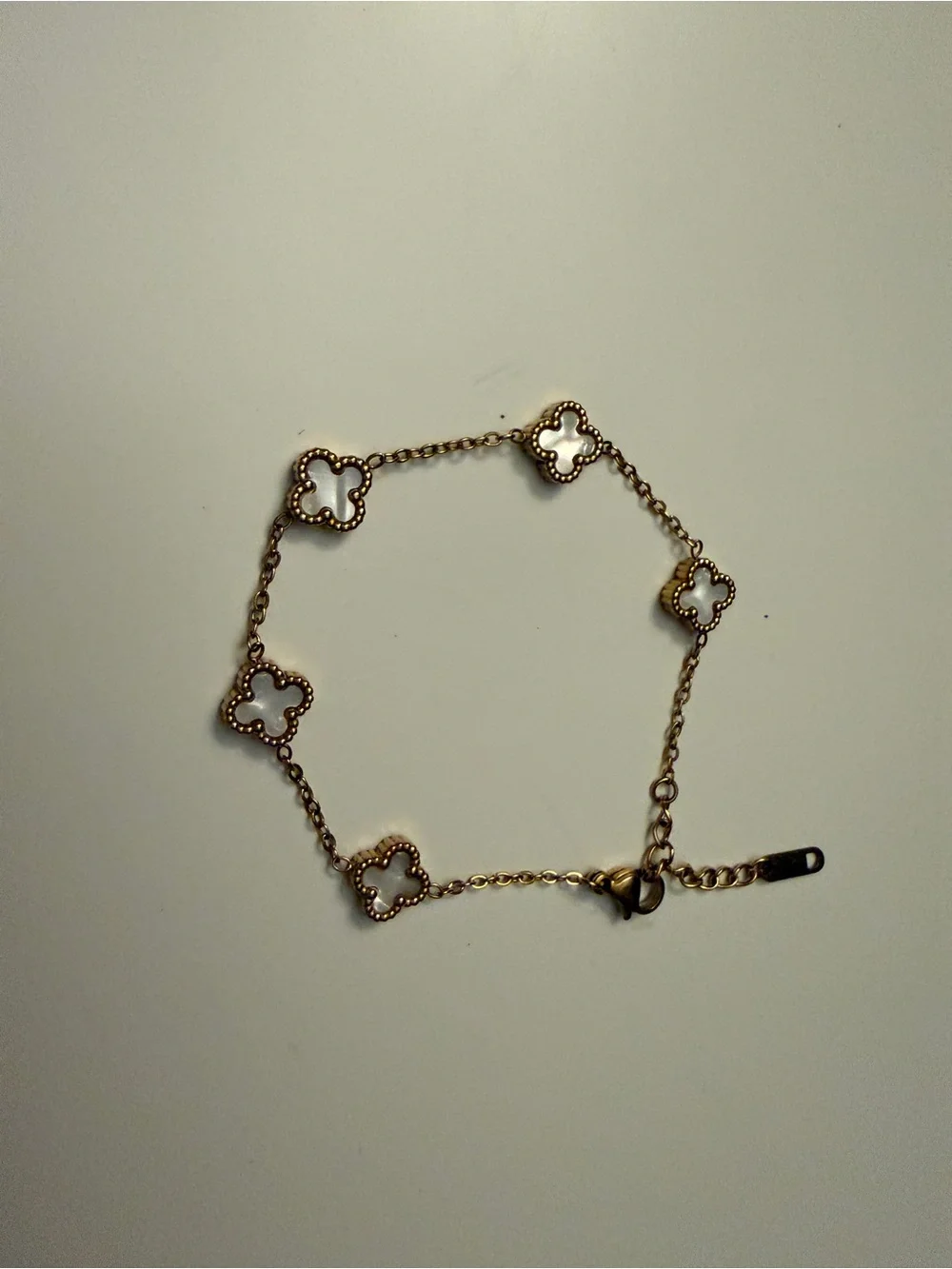 Gold Clover Link Bracelet similar to Arpels